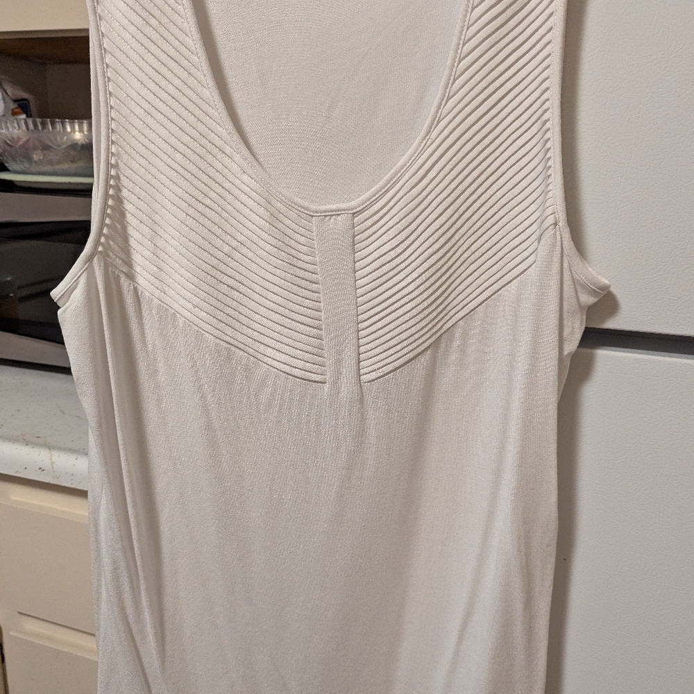 Coldwater Creek distinguished white sleeveless tank top.